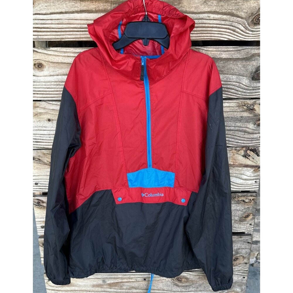 Colombia Men’s Medium 1/2 Zip Colorblock Windbreaker Lightweight